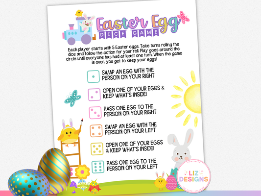Easter Egg Dice Exchange Game