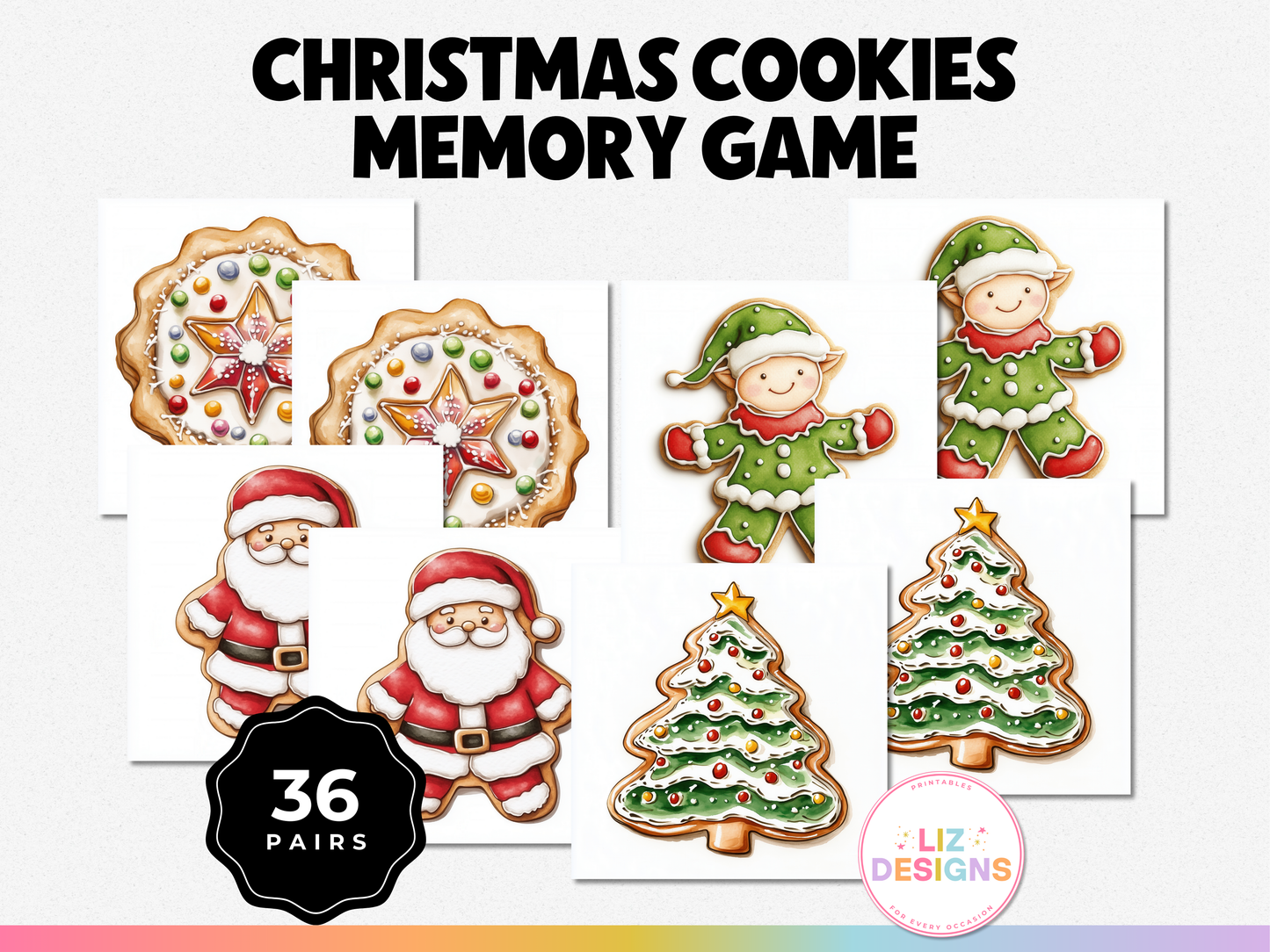 Christmas Cookies Memory Game
