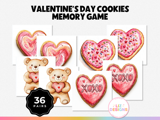 Valentine's Day Cookies Memory Game