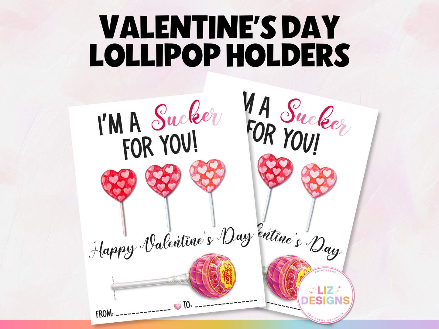 Valentine's Day Lollipop Holder Cards