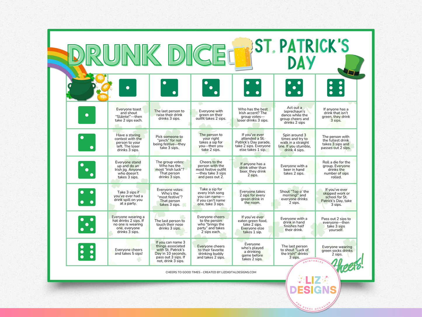 Drunk Dice - St. Patrick's Day Edition