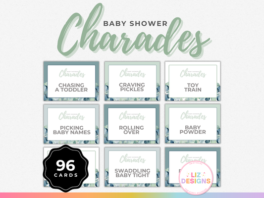 Baby Shower Charades - Neutral Edition