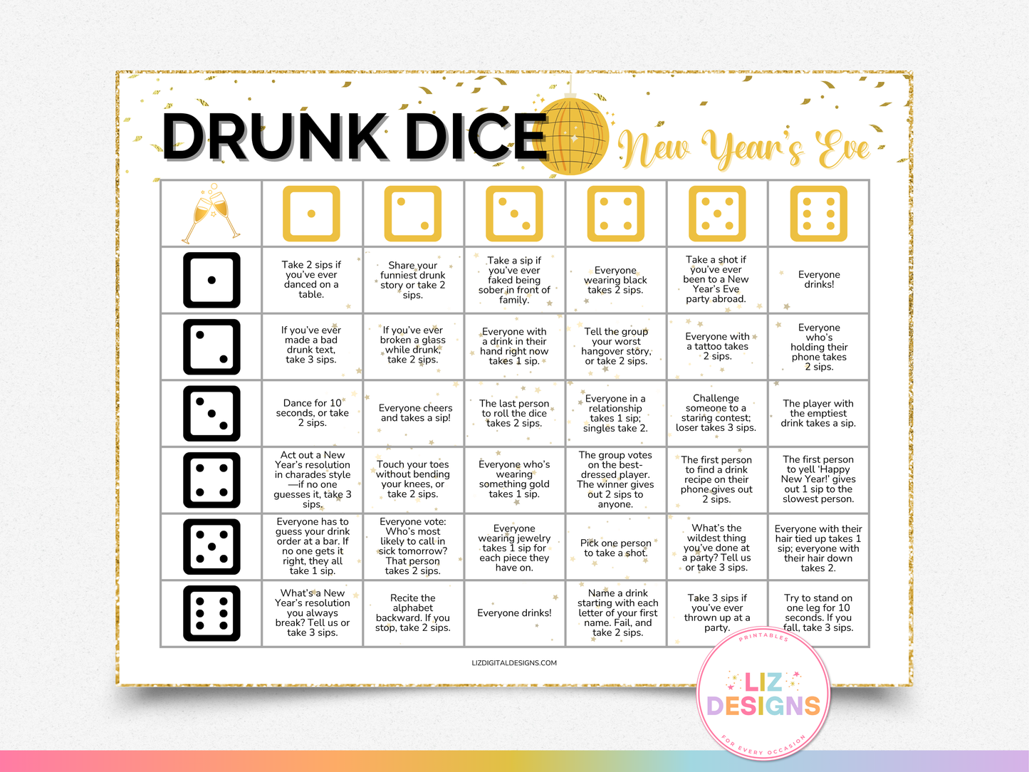 Drunk Dice - New Year's Eve Edition