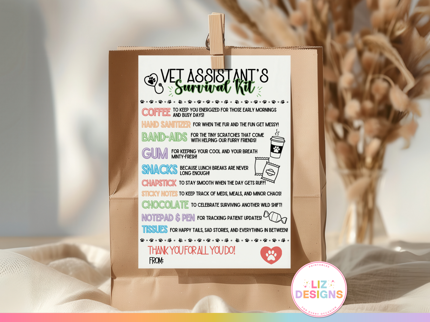Vet Assistant's Survival Kit Tags