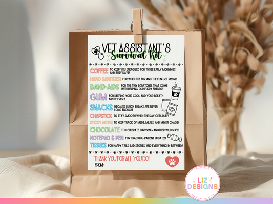 Vet Assistant's Survival Kit Tags