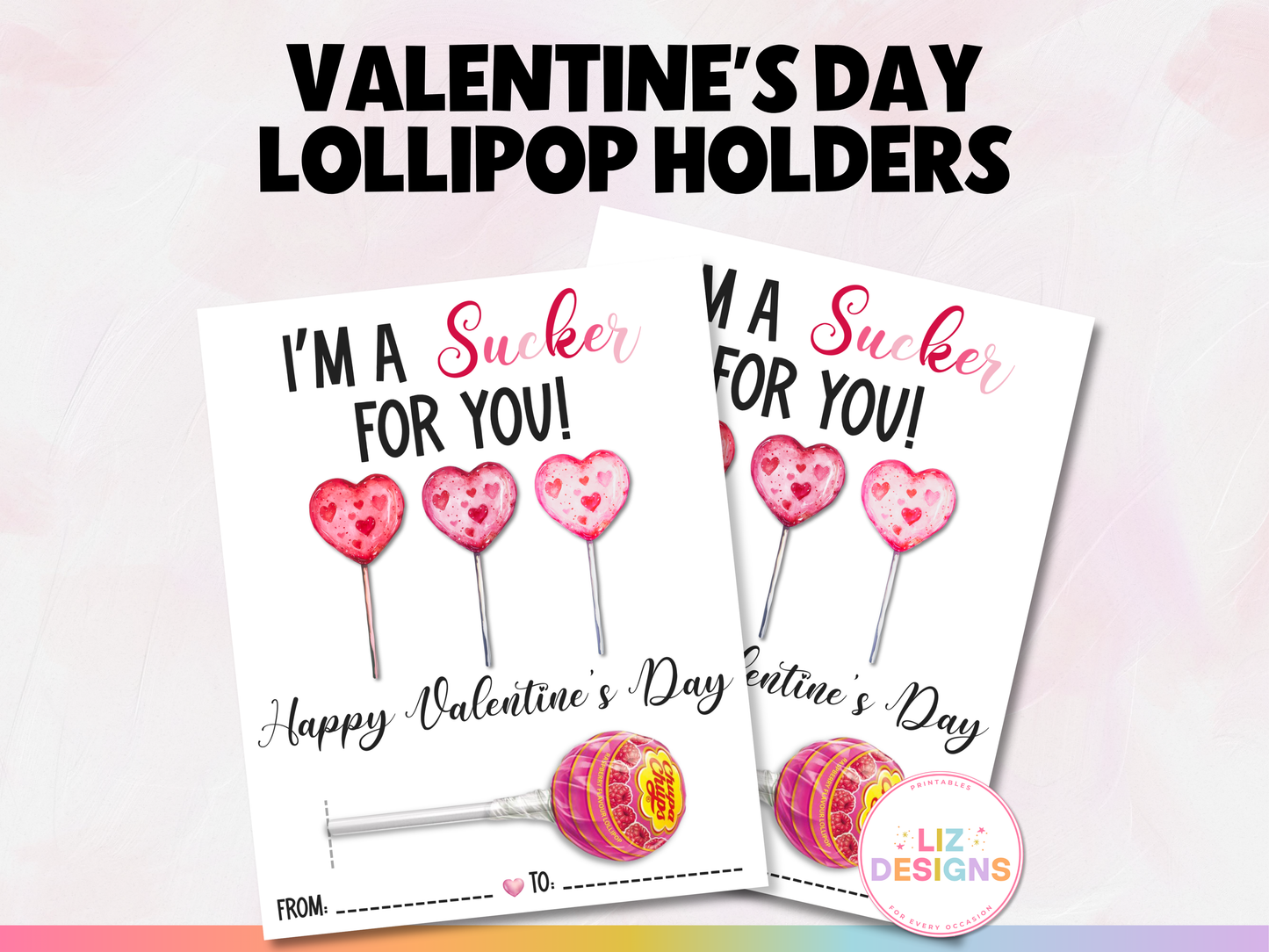 Valentine's Day Lollipop Holder Cards