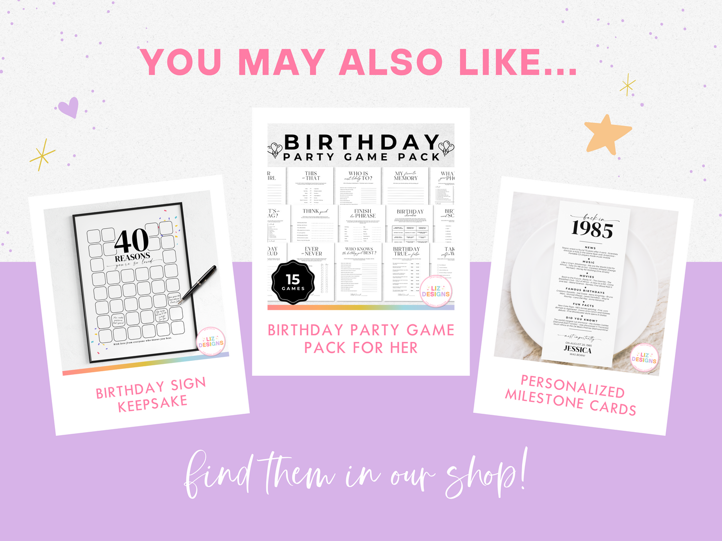 40th Birthday Survival Kit Tags