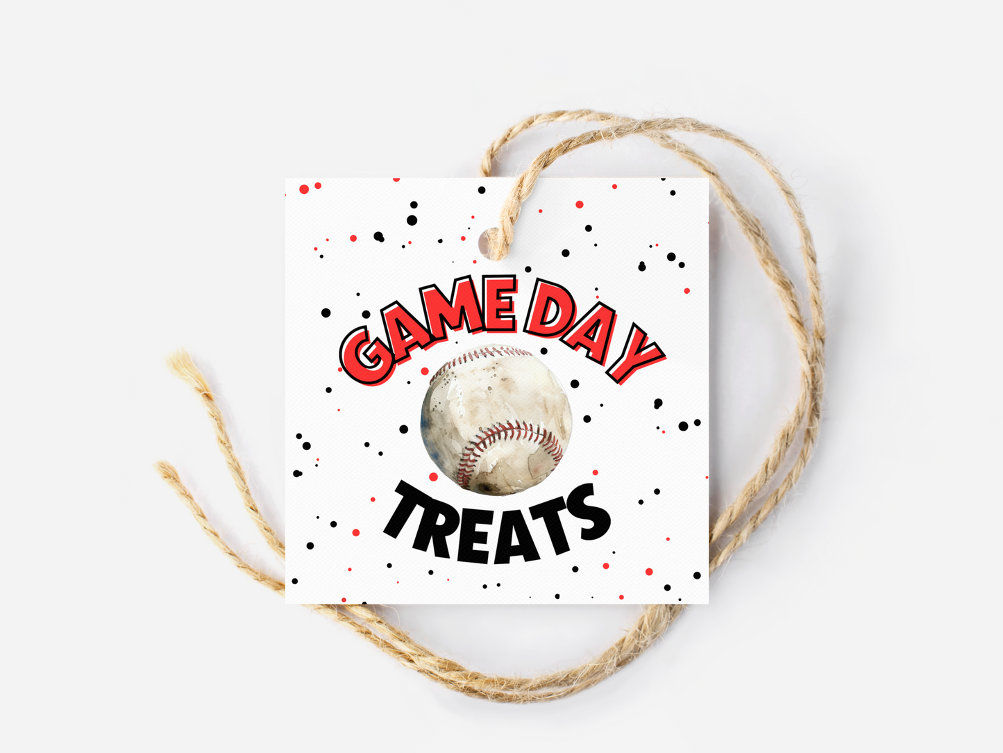 Baseball Game Day Treat Tags