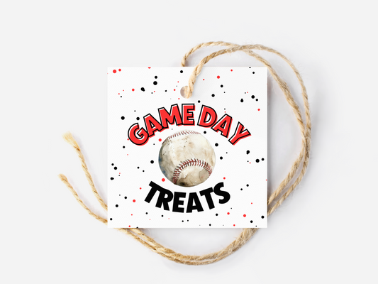 Baseball Game Day Treat Tags