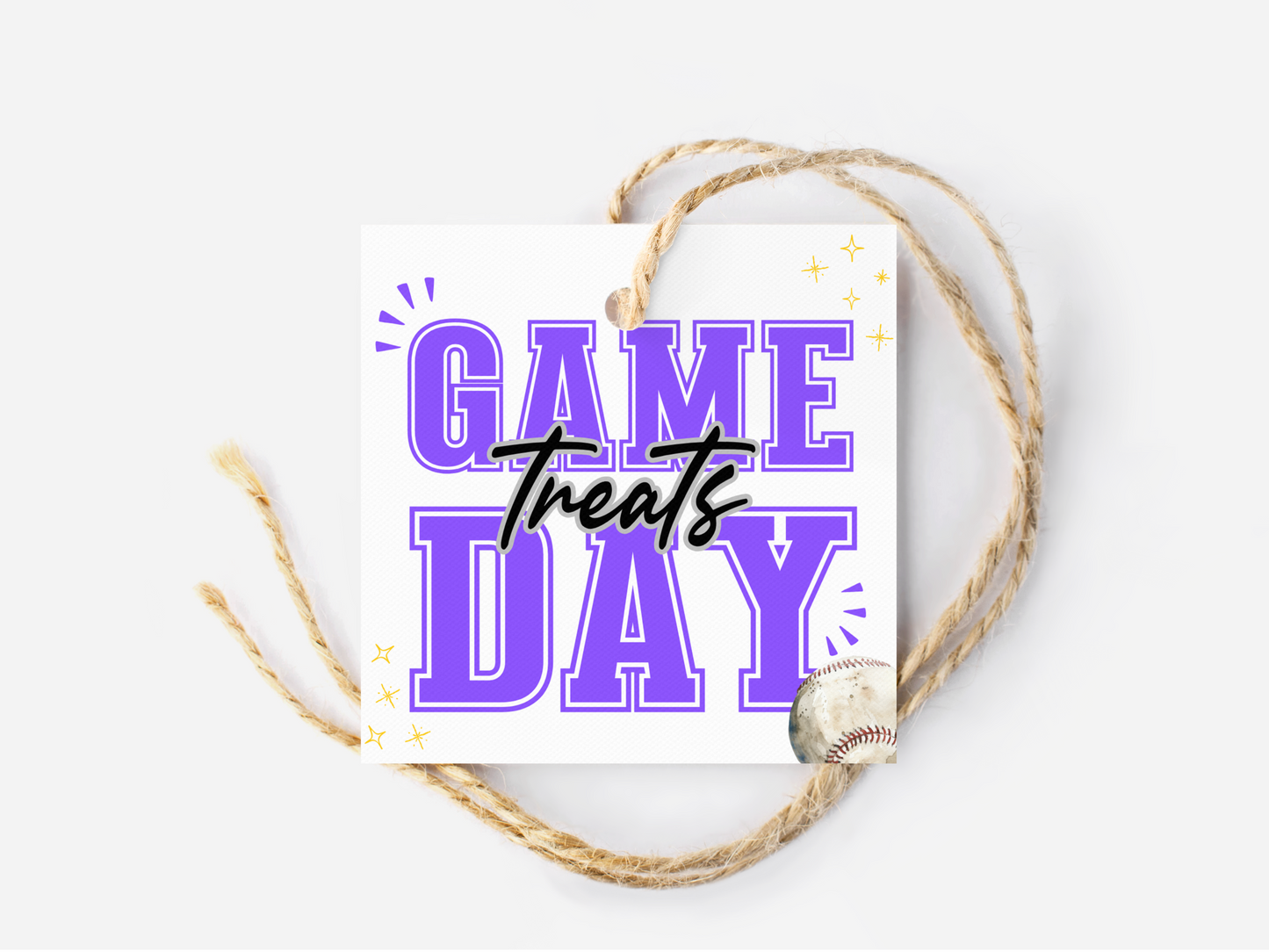 Baseball Game Day Treat Tags