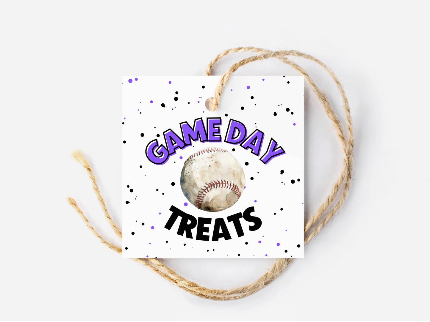 Baseball Game Day Treat Tags