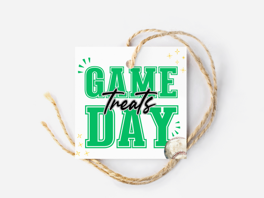 Baseball Game Day Treat Tags