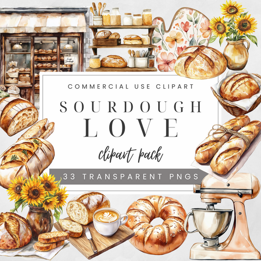 Sourdough Love Clipart Pack
