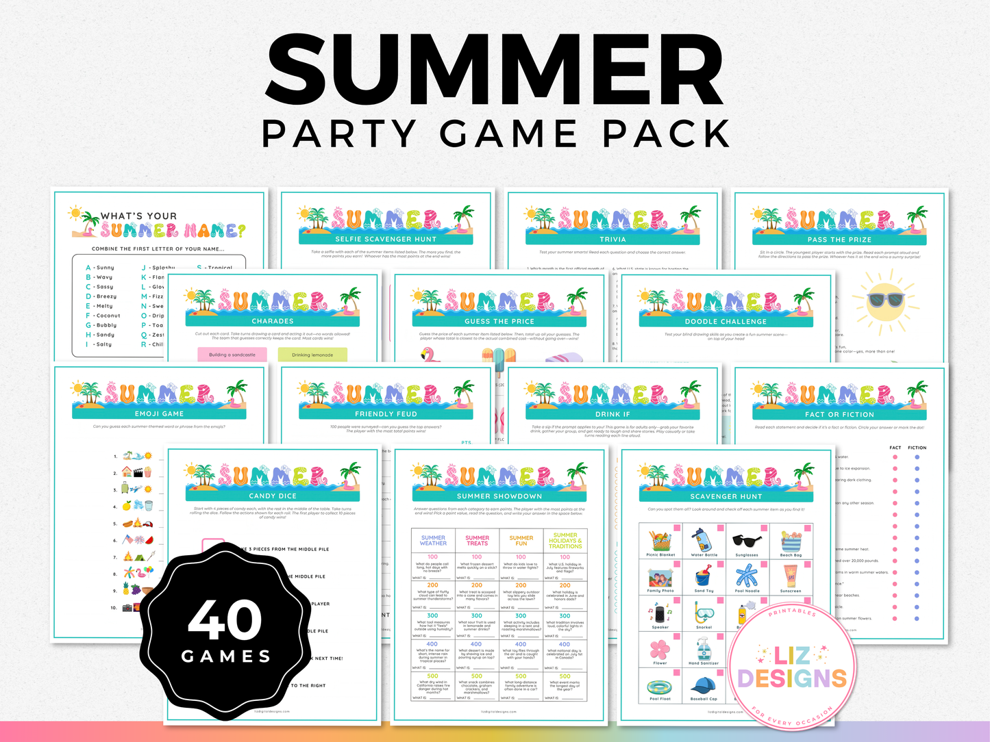 Summer Party Game Pack