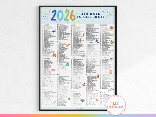 2026 National Days Calendar