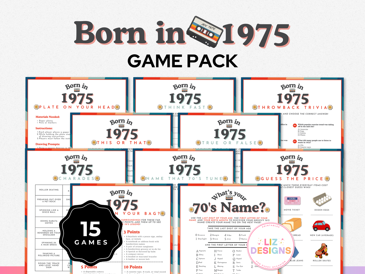 Born in 1975 Party Game Pack