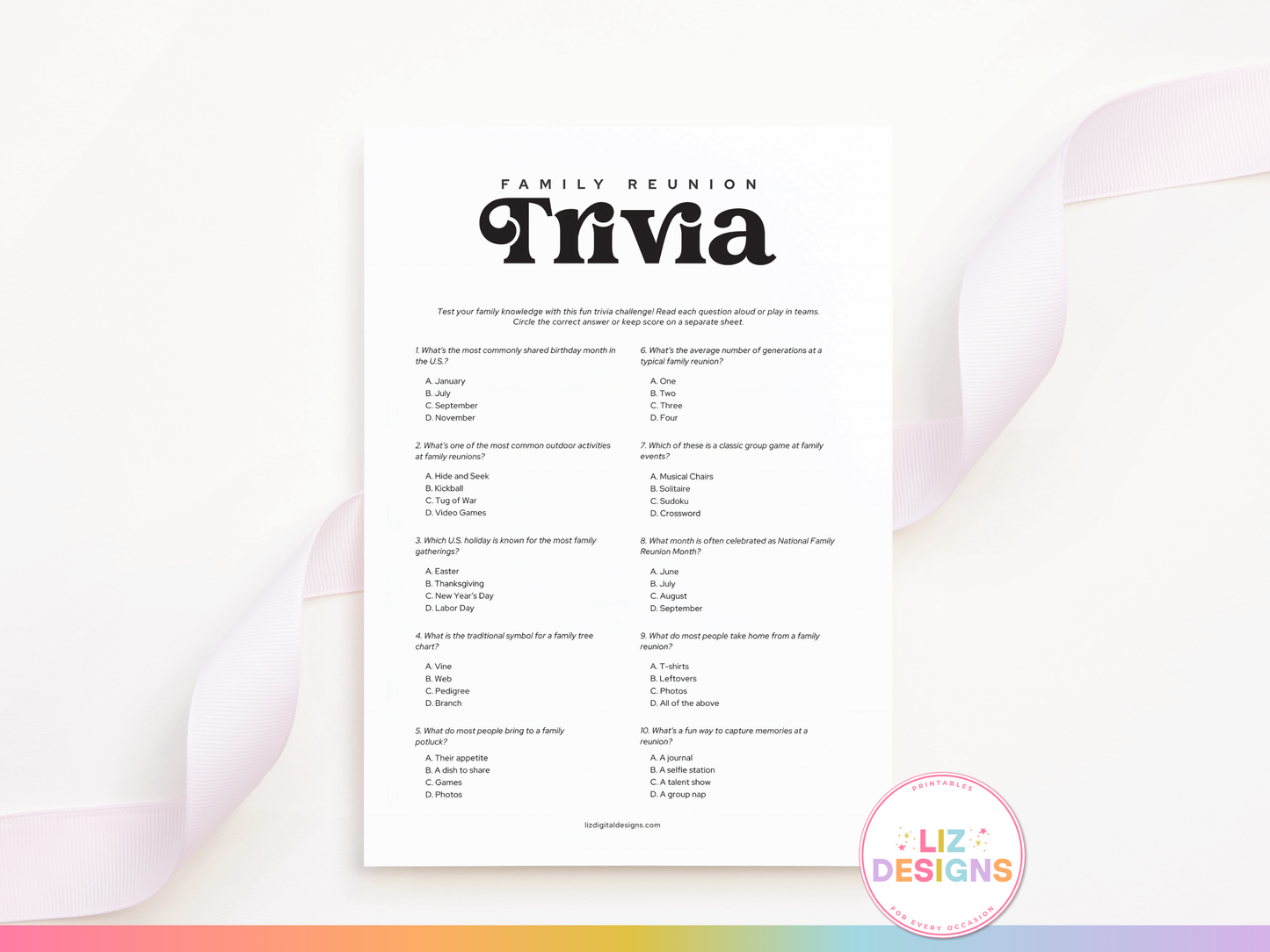 Family Reunion - Trivia