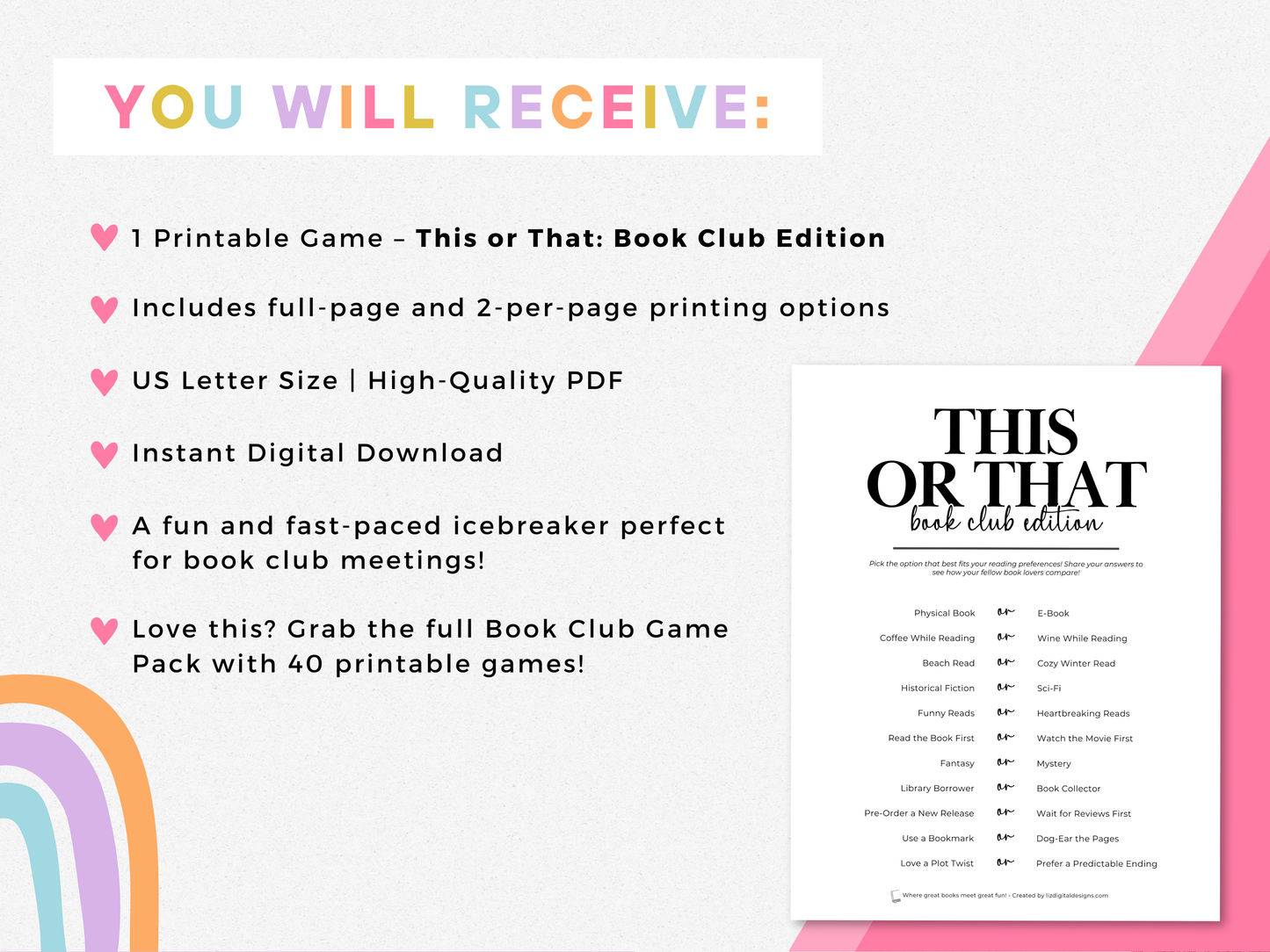 This or That - Book Club Edition