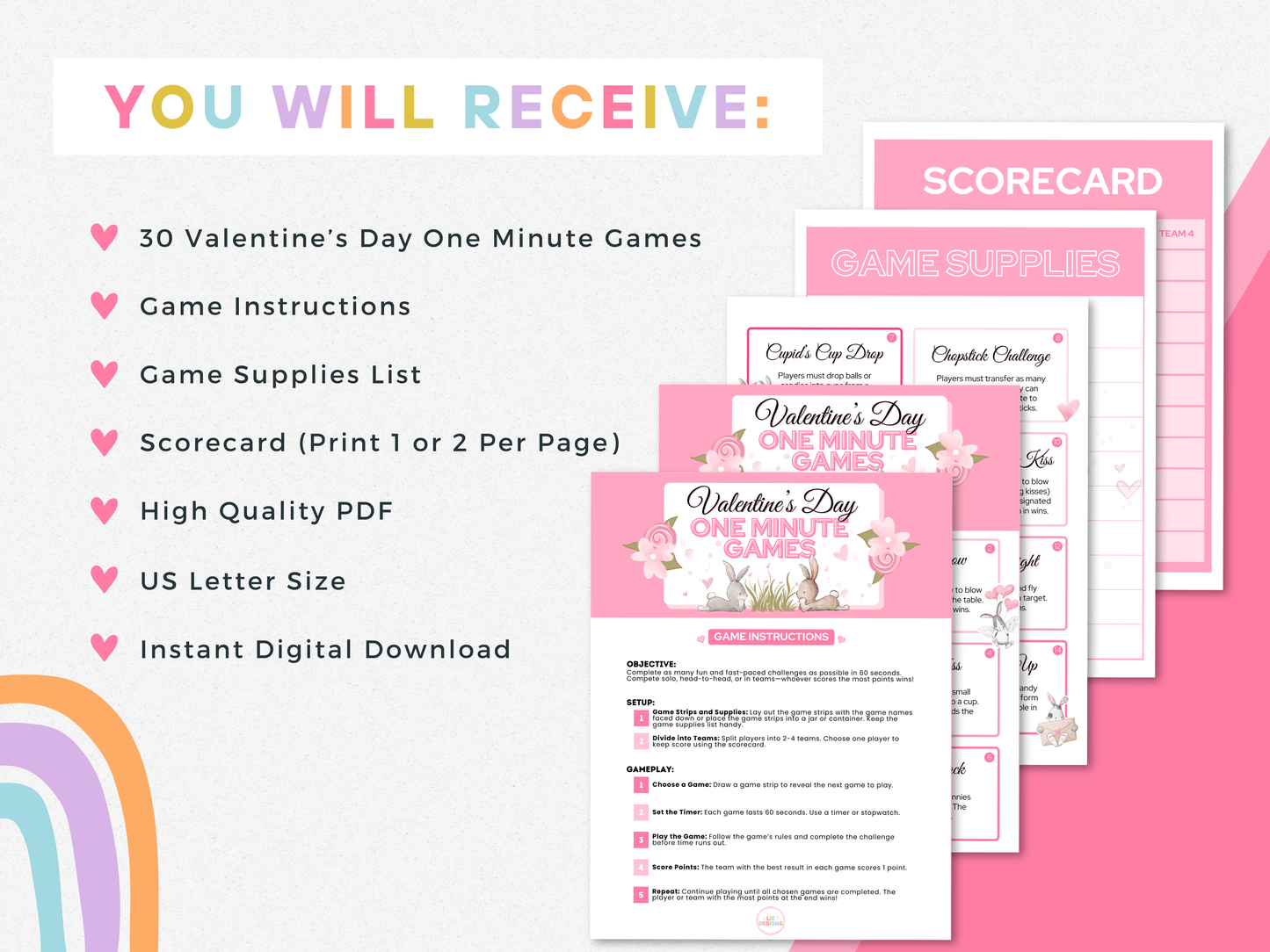 Valentine's Day One Minute Games