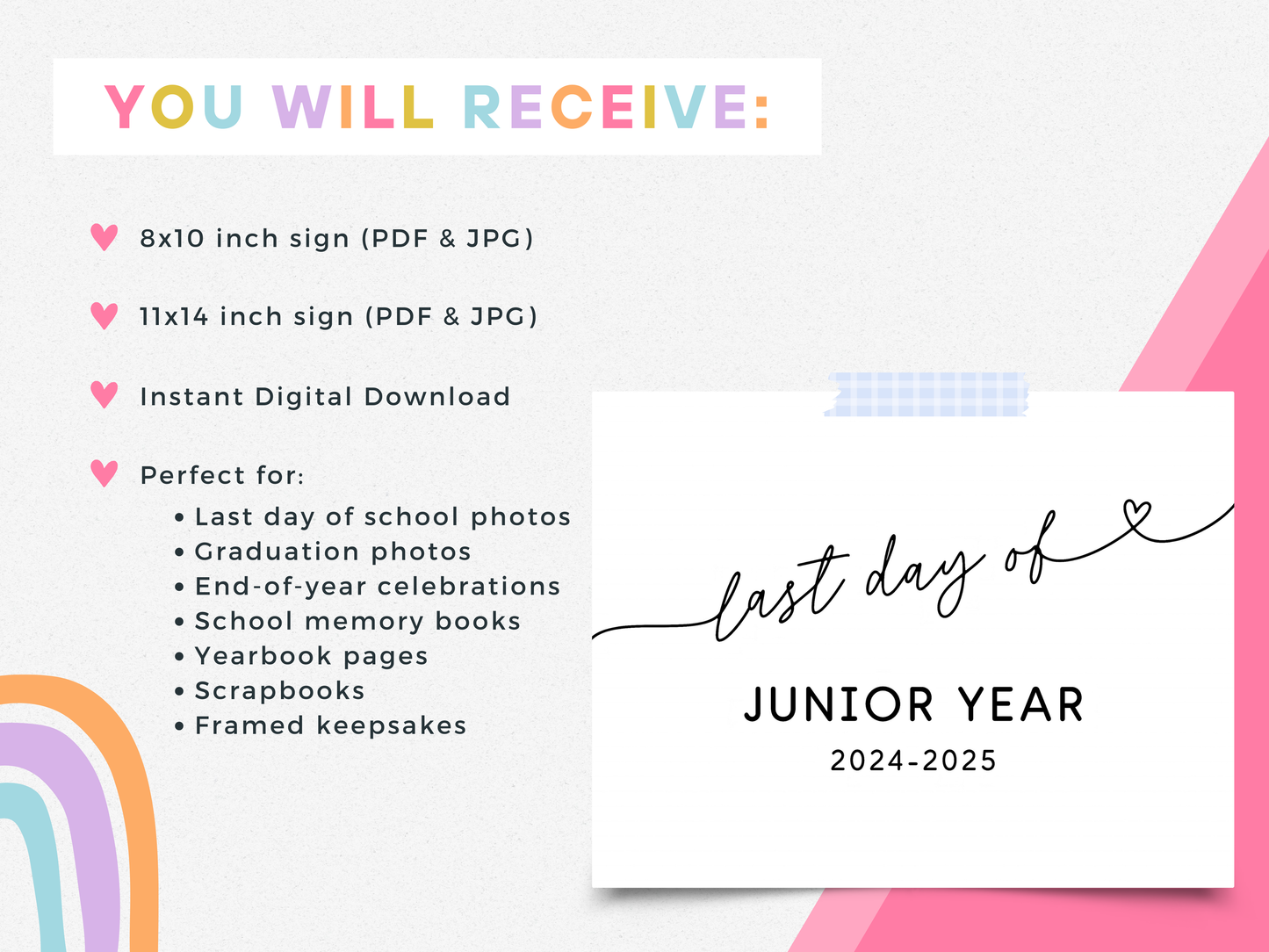Last Day of Junior Year Sign