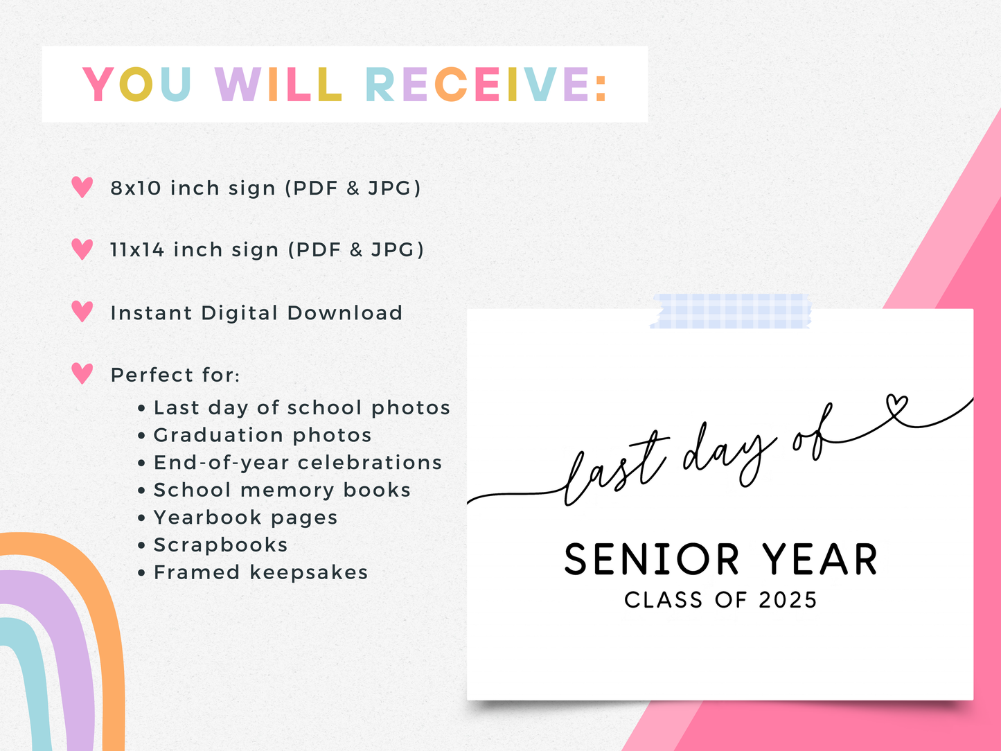 Last Day of Senior Year Sign