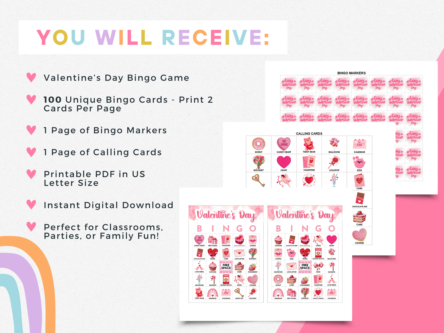 Valentine's Day Bingo Cards