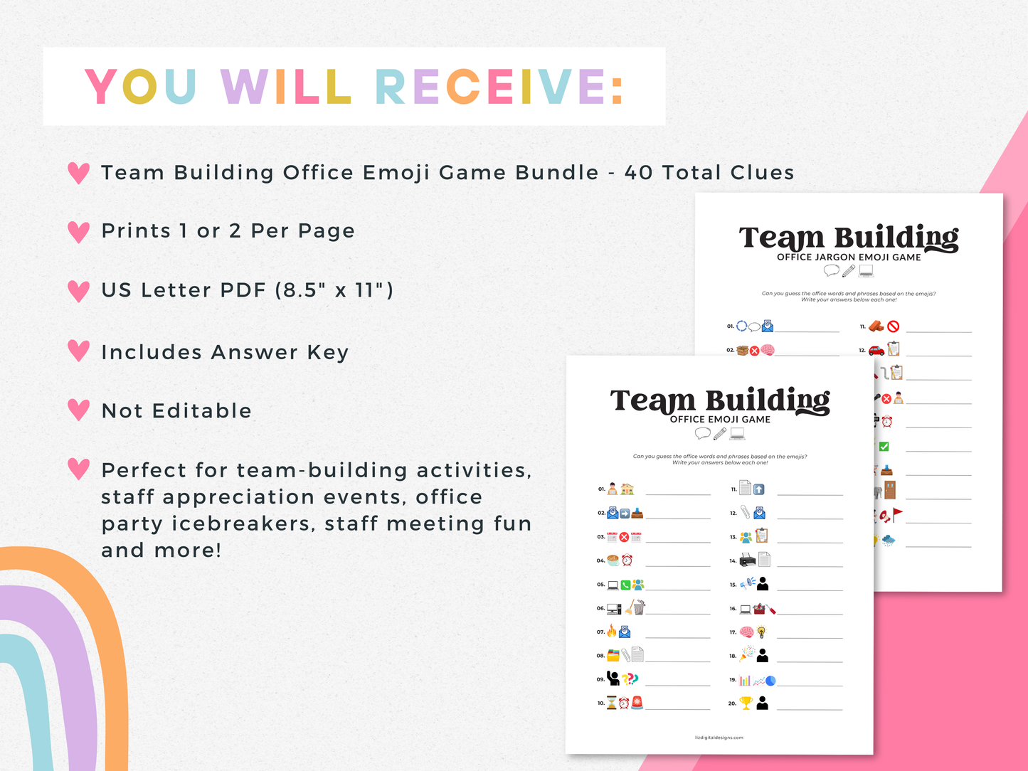 Team Building Office Emoji Game Bundle
