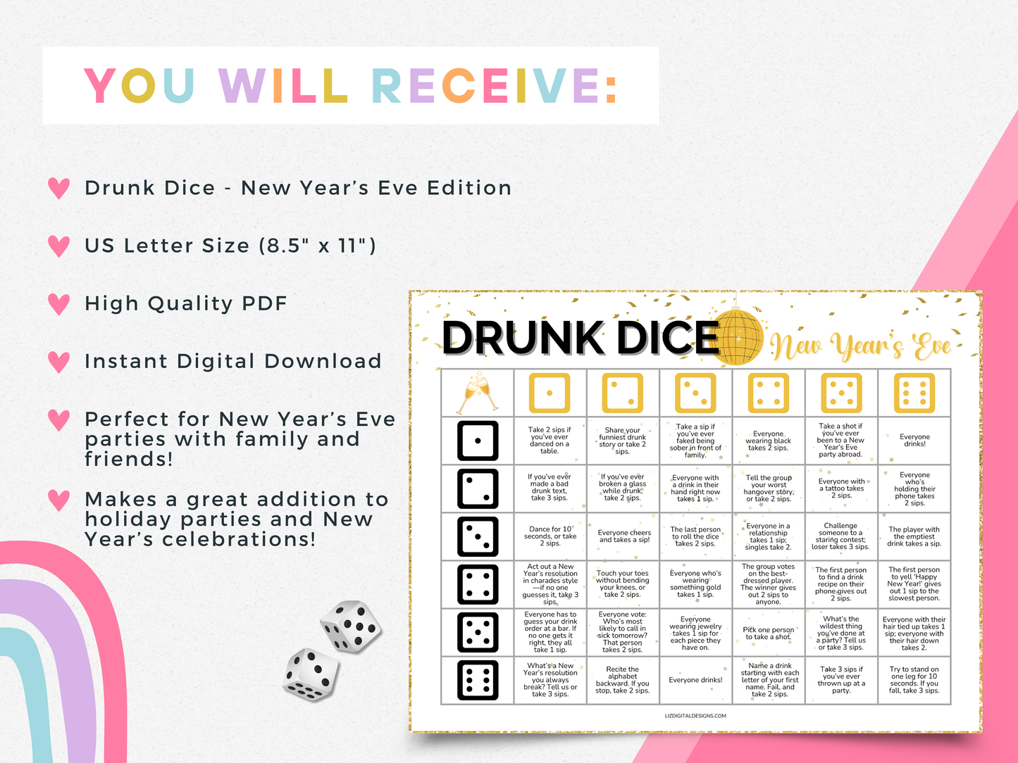 Drunk Dice - New Year's Eve Edition
