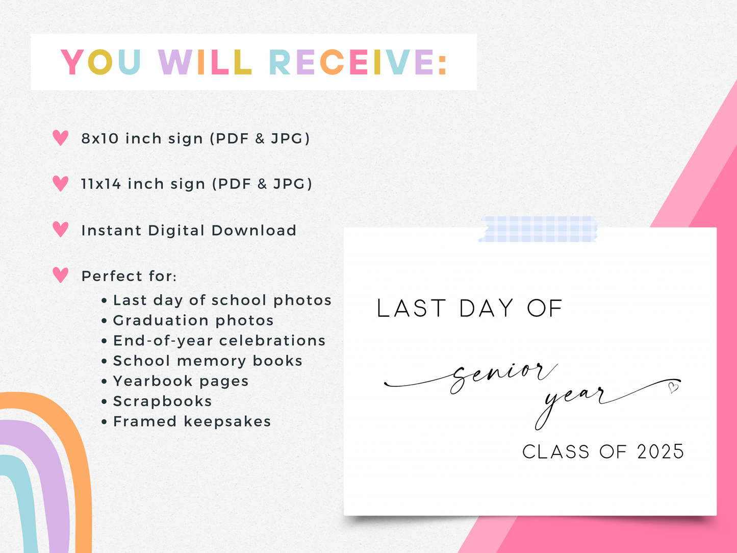 Last Day of Senior Year Sign