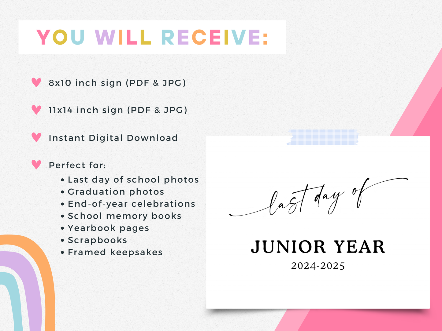Last Day of Junior Year Sign