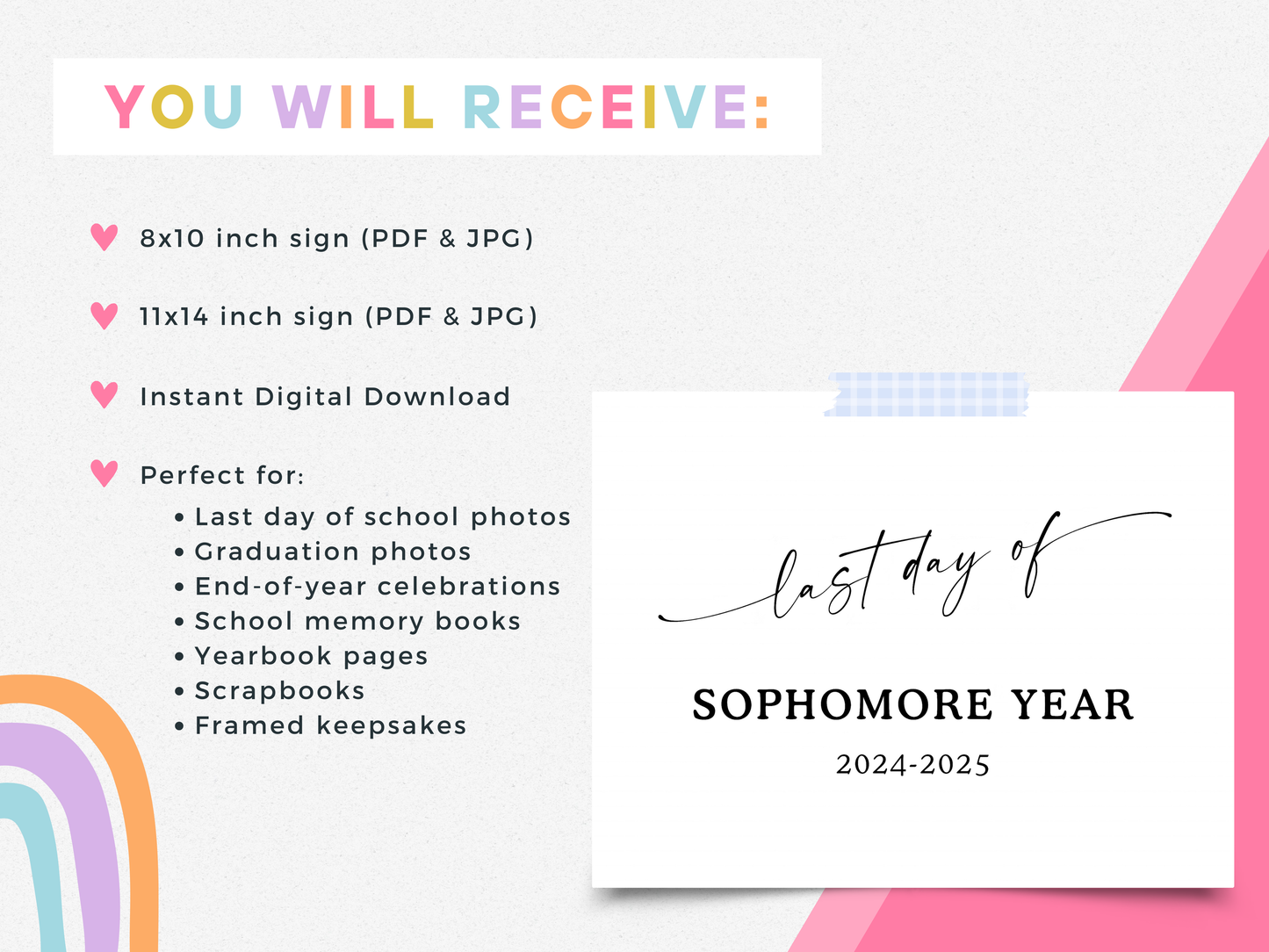Last Day of Sophomore Year Sign