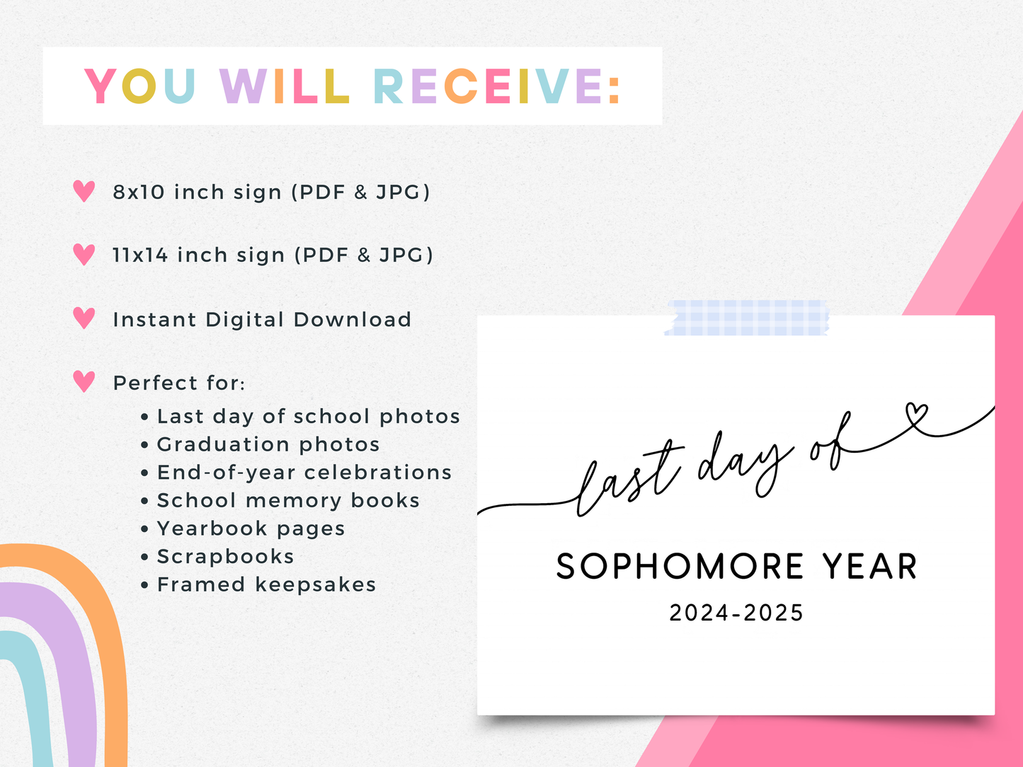 Last Day of Sophomore Year Sign
