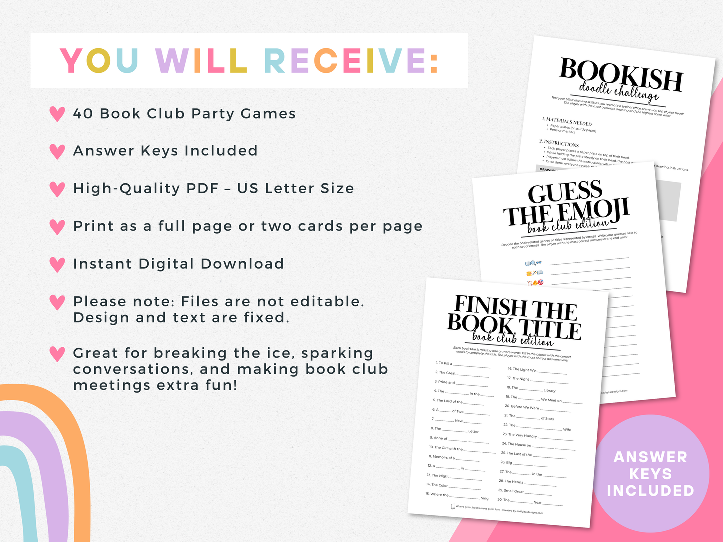 Book Club Game Pack (40 Games)