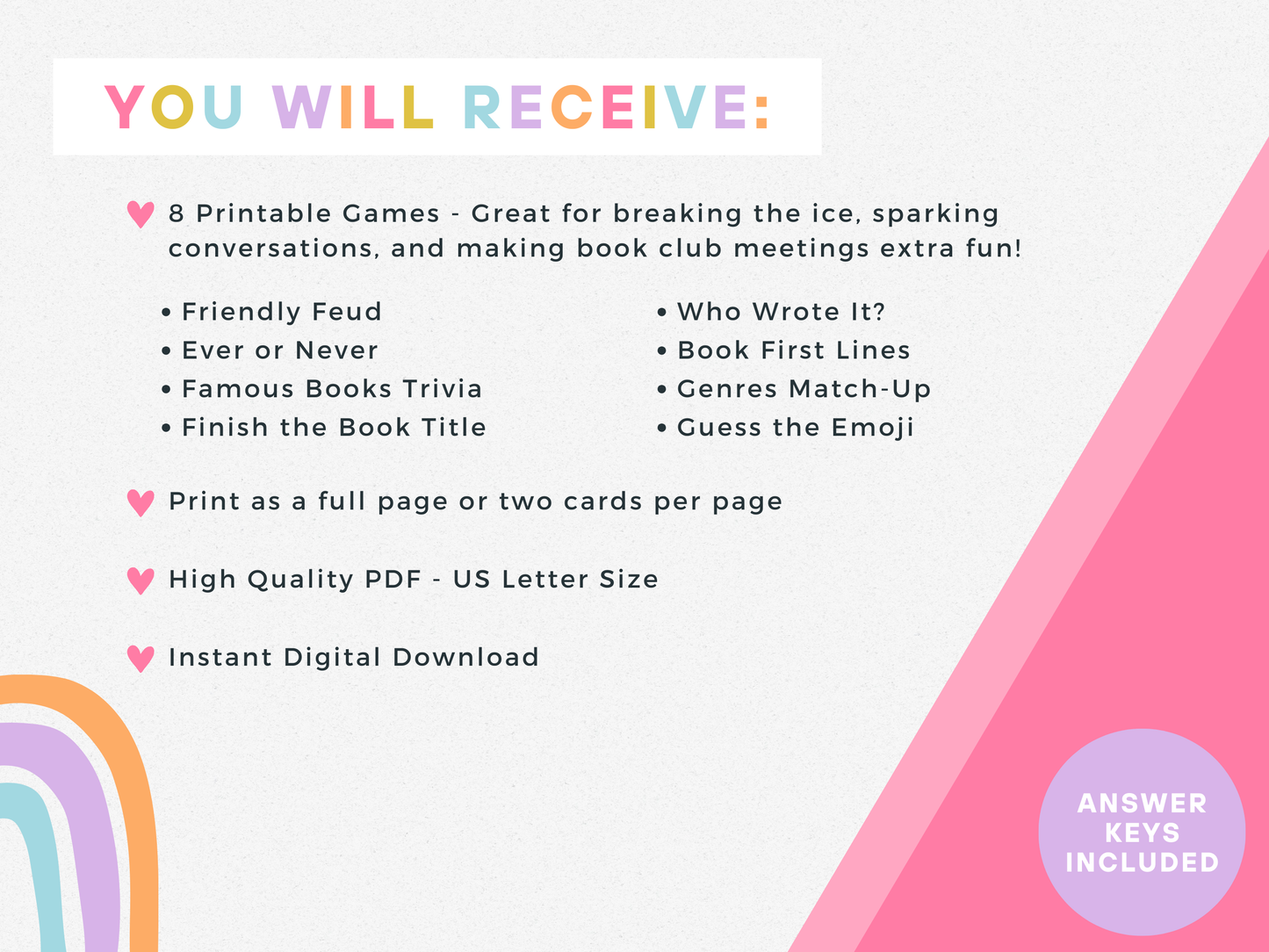 Book Club Game Pack (8 Games)