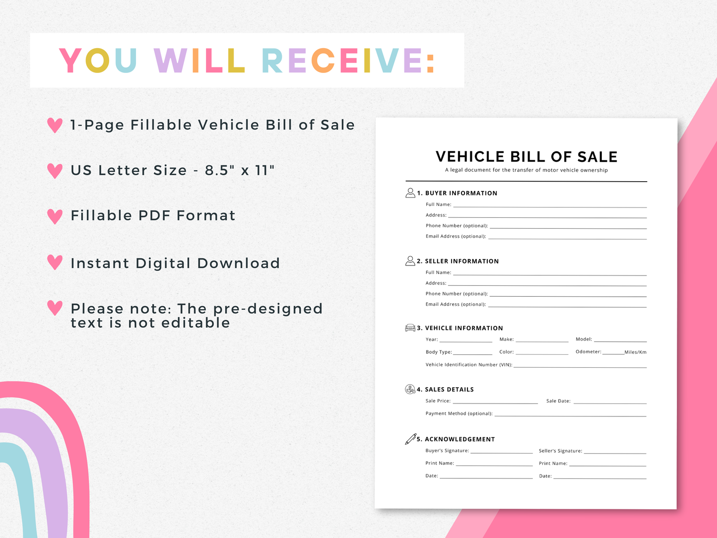 Vehicle Bill of Sale