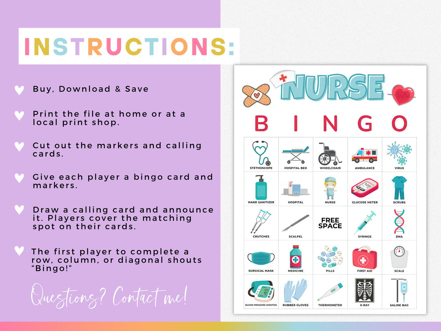 Nurse Bingo Cards