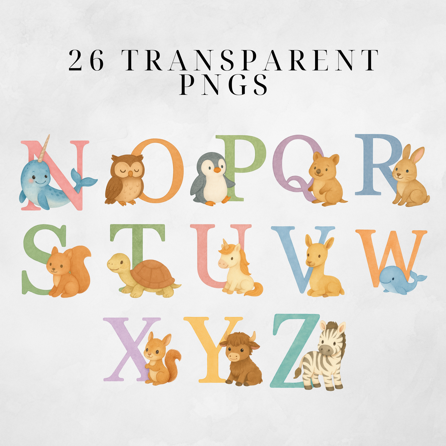 Animal Alphabet Clipart Pack
