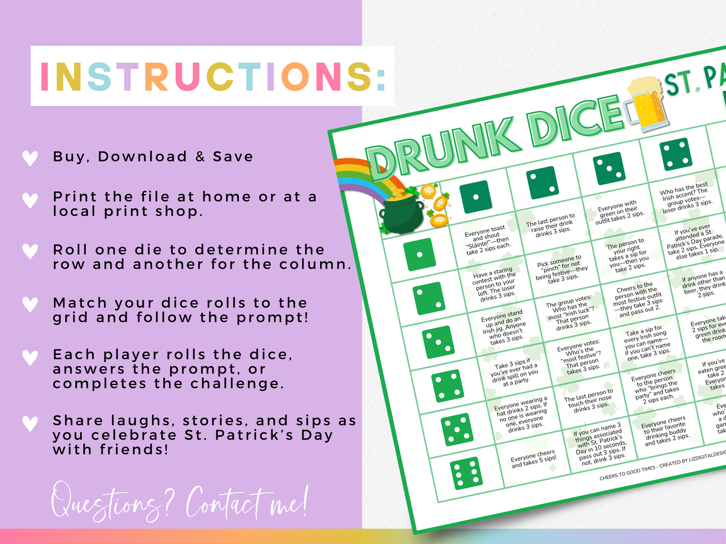 Drunk Dice - St. Patrick's Day Edition