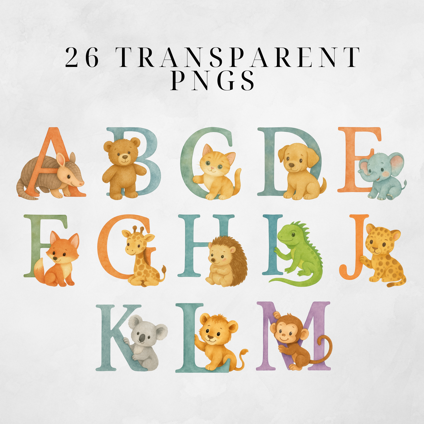 Animal Alphabet Clipart Pack