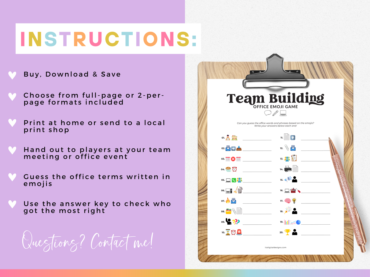 Team Building Office Emoji Game Bundle