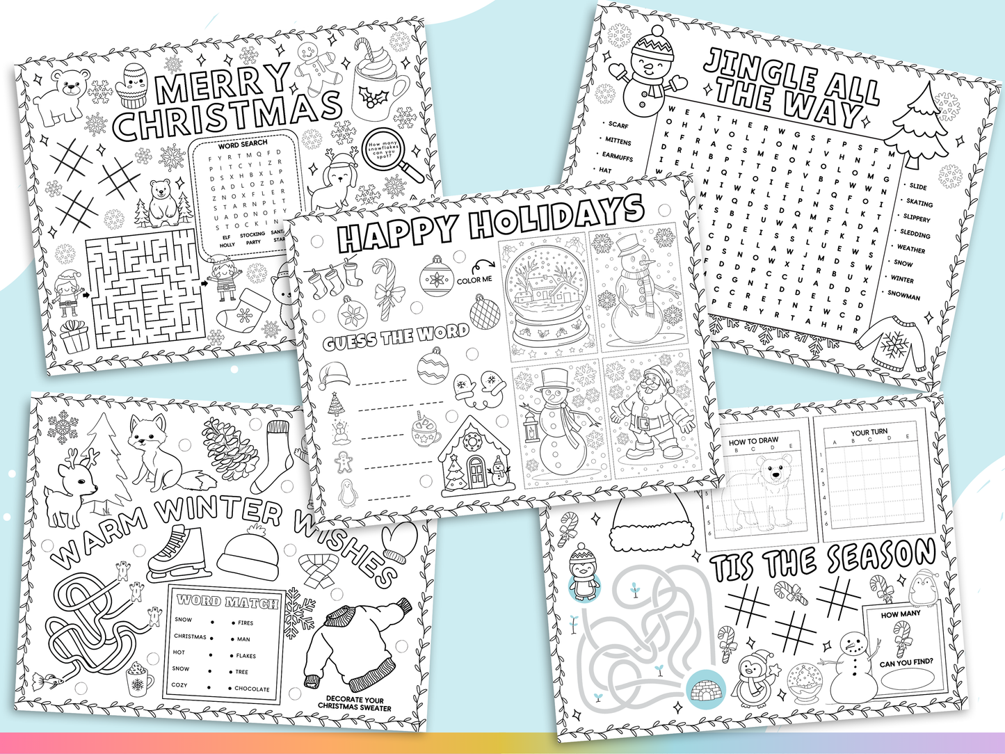 Christmas Activity Placemats