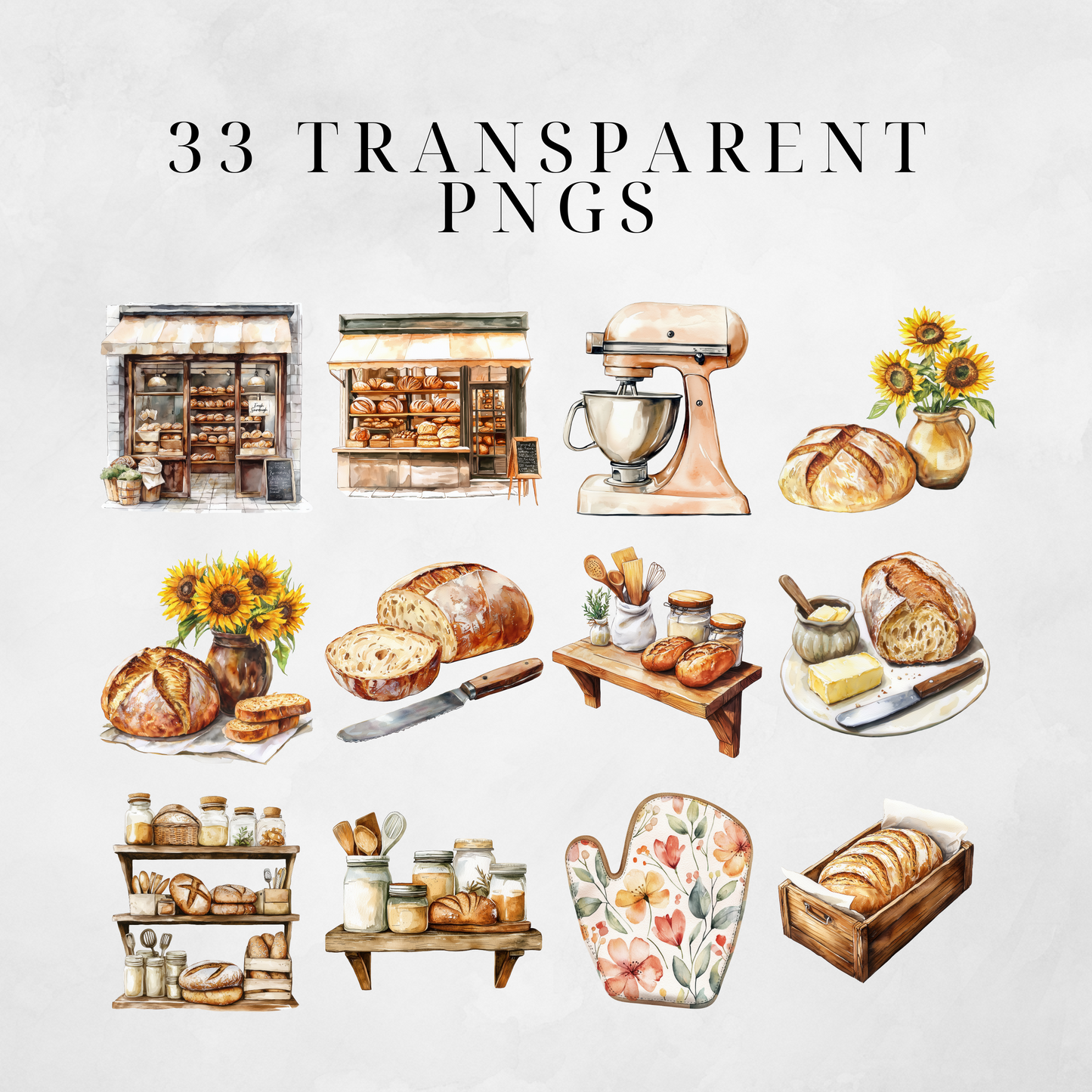 Sourdough Love Clipart Pack