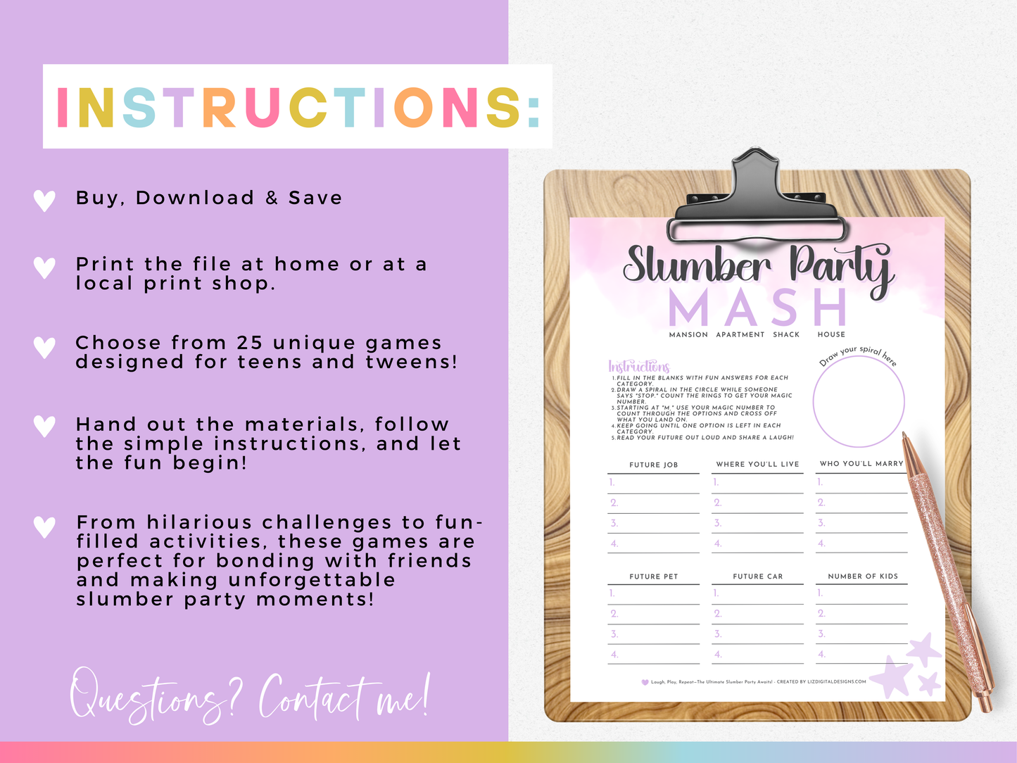 Slumber Party Game Pack