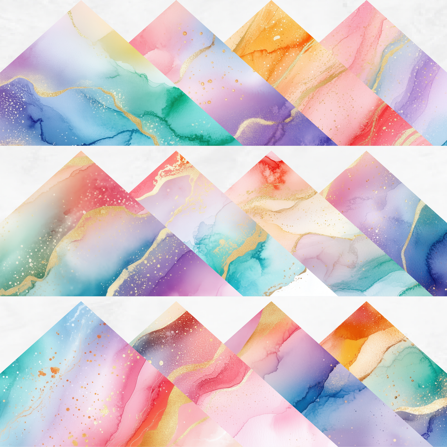 Radiant Watercolor Digital Papers