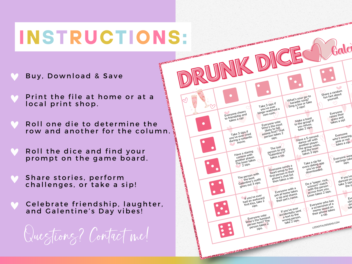 Drunk Dice - Galentine's Day Edition