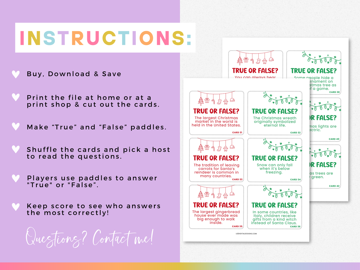 Christmas True or False Game