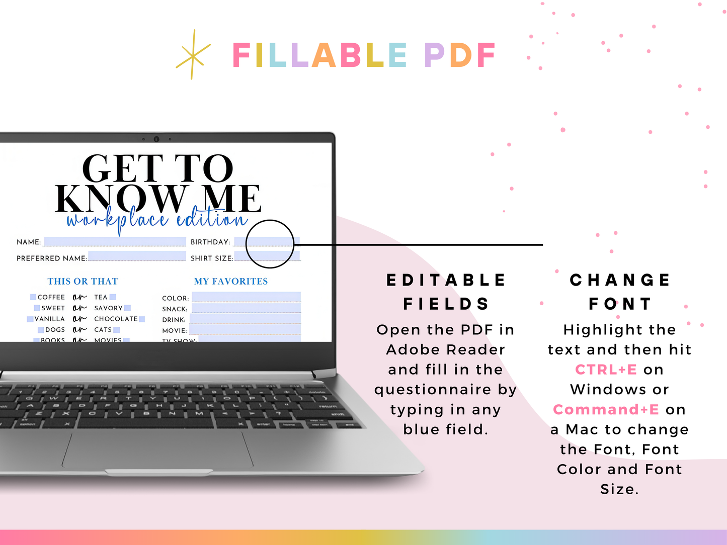 Get to Know Me Questionnaire (Workplace Edition)