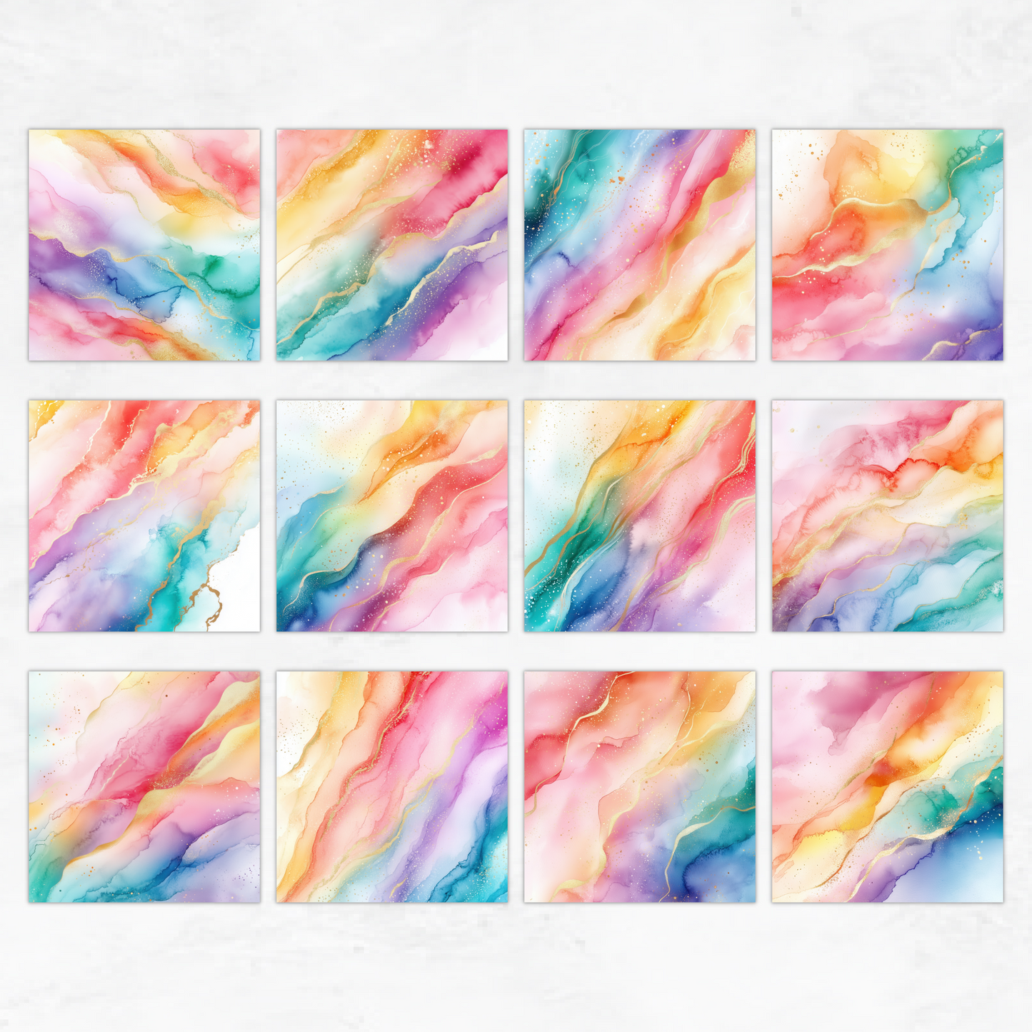Radiant Watercolor Digital Papers