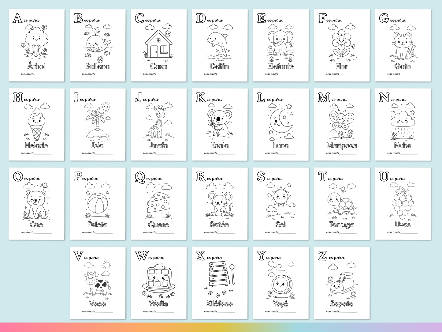Baby's First ABC Coloring Book in Spanish (El Primer Libro ABC del Bebe)