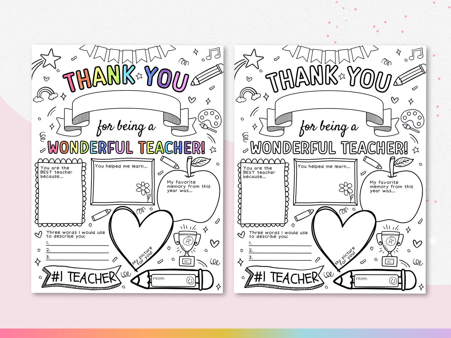 Teacher Appreciation Coloring Page